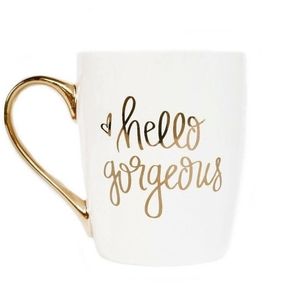 NWT Hello Gorgeous Gold Bone China Cup